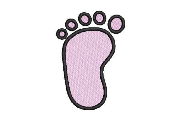Baby Footprint Embroidery Design