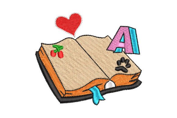 Children's Book with Letters Embroidery
