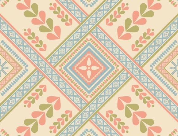 Colorful Ethnic Embroidery Pattern
