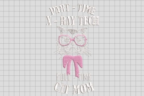 Cute Cat Mommy Full Time Embroidery File