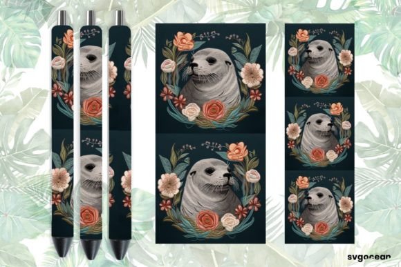 Embroidery Seal Pen Wraps Sublimation
