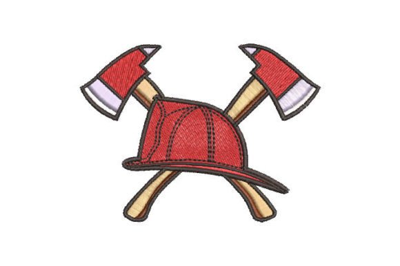 Fire Helmet Embroidery Designs
