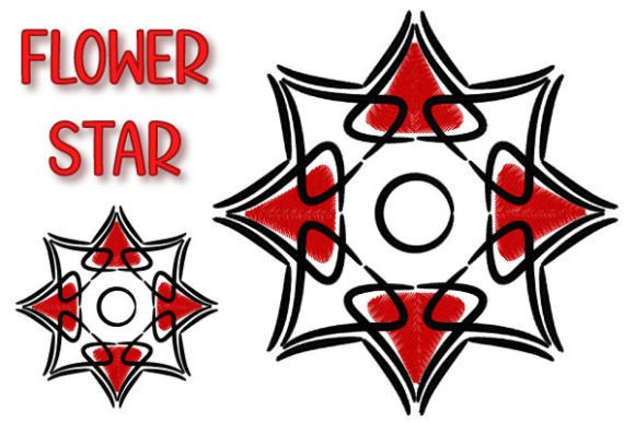 Flower Star Ornament Embroidery File