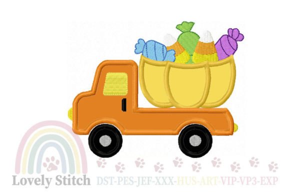 Halloween Truck Embroidery