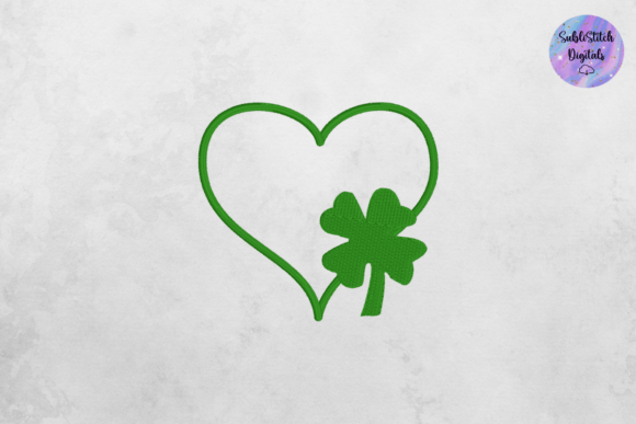 Heart with Clover Embroidery