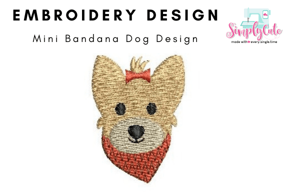 Mini Bandana Dog Embroidery Design
