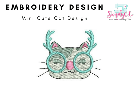 Mini Cat Embroidery Design