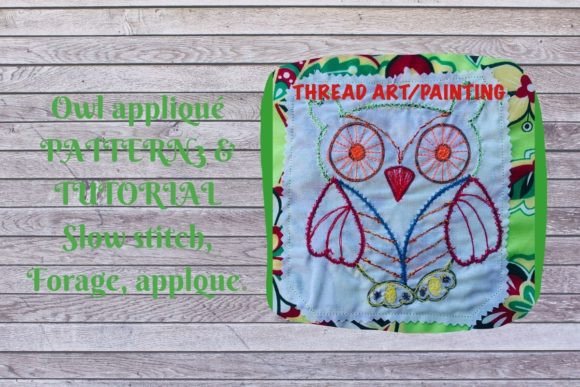 Owl Embroidery Applique Thread Art Easy