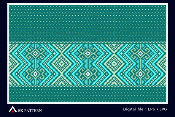 Pixel Ethnic Pattern Embroidery Jacquard