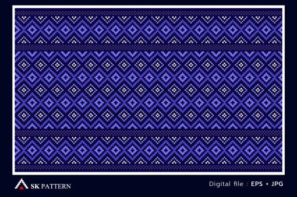 Pixel Vector Embroidery Nordic Design
