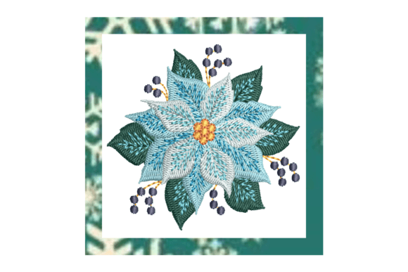 Poinsettia Embroidery - 4x4