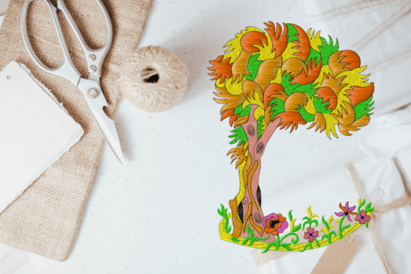 Tree Embroidery Design