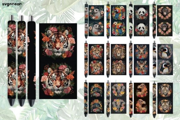 Zoo Embroidery Animals Pen Wraps